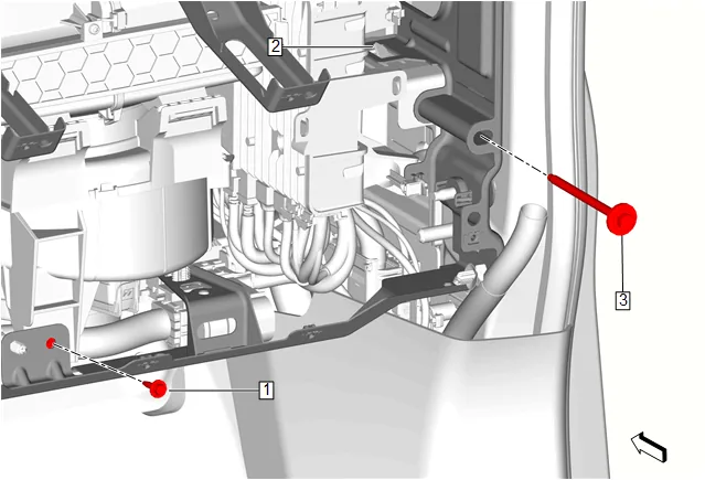 Heater and Air Conditioning Evaporator and Blower Module Removal and Installation — figure 8