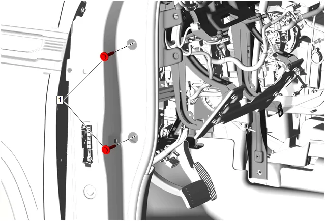 Heater and Air Conditioning Evaporator and Blower Module Removal and Installation — figure 12