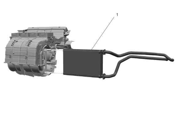 Heater and Air Conditioning Evaporator Case Replacement (Distributor) — figure 12