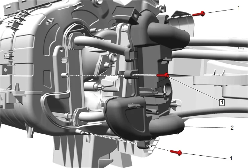 Heater and Air Conditioning Evaporator Module Cover Replacement (Evaporator Pipe) — figure 8