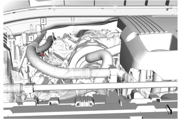 Heater Inlet Hose Replacement (LM2) — figure 2