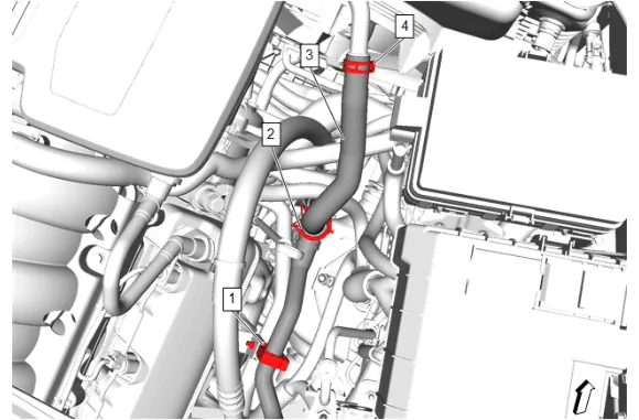 Heater Outlet Hose Replacement (L84, L87) — figure 2