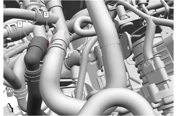 Heater Outlet Hose Replacement (LM2) — figure 9