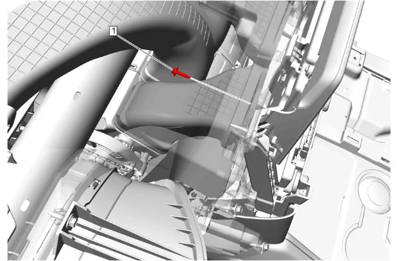 Instrument Panel Center Air Outlet Duct Replacement - Left Side — figure 23