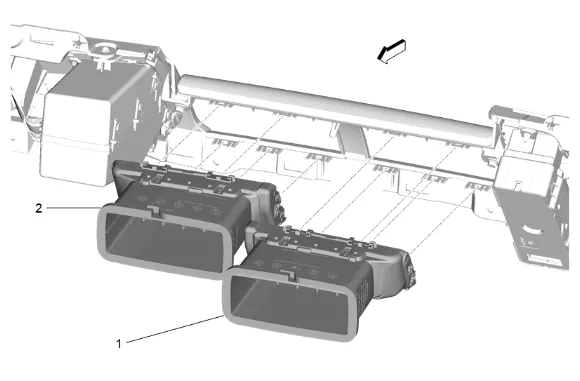 Instrument Panel Center Air Outlet Replacement — figure 6