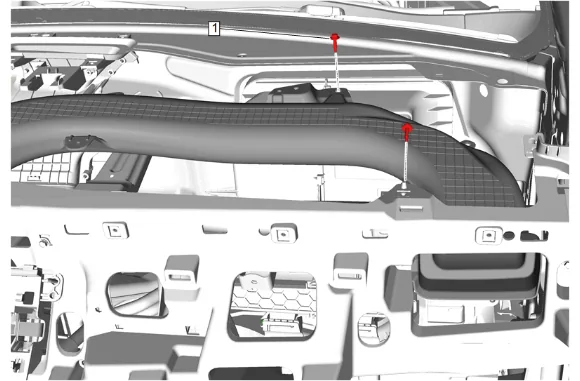 Instrument Panel Outer Air Outlet Duct Replacement - Left Side (without UV6) — figure 25