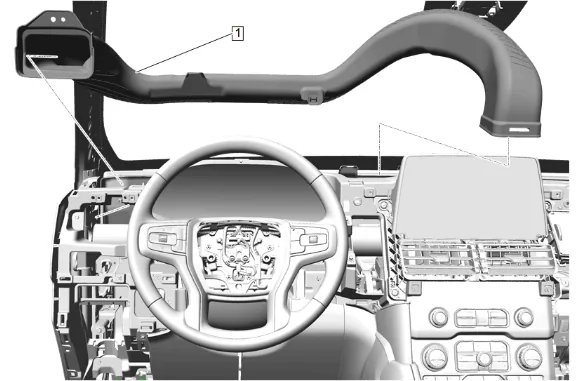 Instrument Panel Outer Air Outlet Duct Replacement - Left Side (without UV6) — figure 32