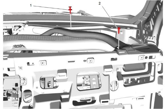 Side Window Defogger Outlet Duct Replacement - Left Side (without UV6) — figure 23