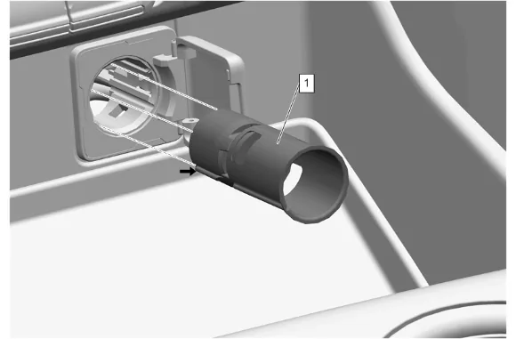 Accessory Power Receptacle Retainer Replacement (without 9C1) — figure 3
