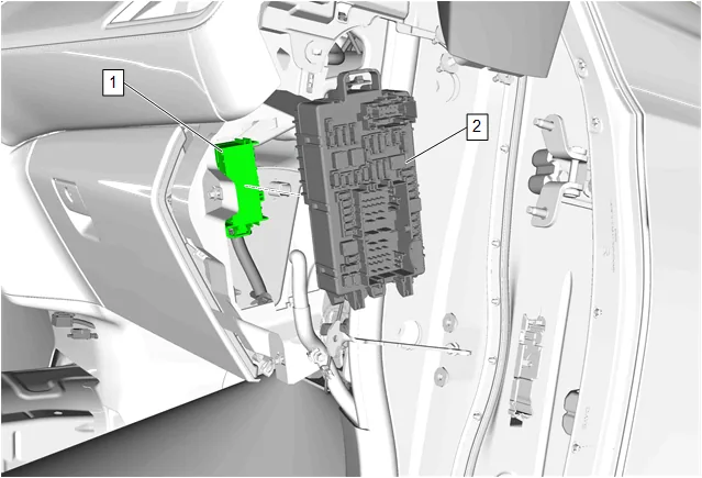 Instrument Panel Wiring Harness Junction Block Replacement — figure 3