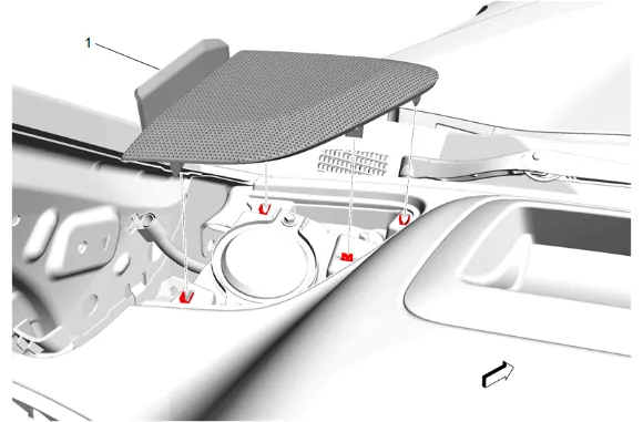 Sunroof Housing Front Drain Hose Replacement - Left Side — figure 5