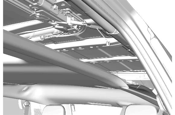 Sunroof Housing Rear Drain Hose Replacement - Left Side (Long Wheel Base) — figure 12
