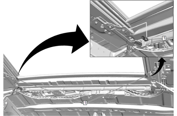 Sunroof Sunshade Fabric Guide Replacement (Long Wheel Base) — figure 10