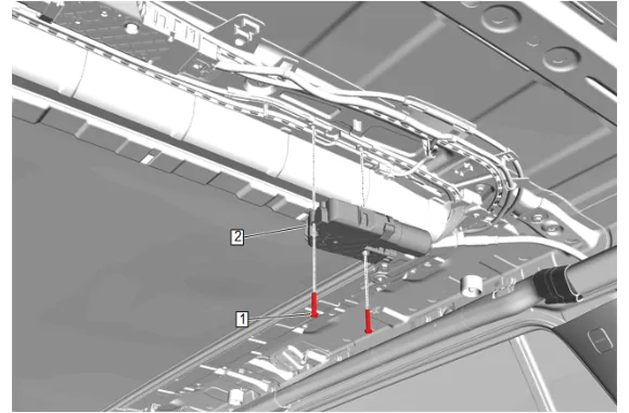 Sunroof Sunshade Motor Replacement (Short Wheel Base) — figure 18
