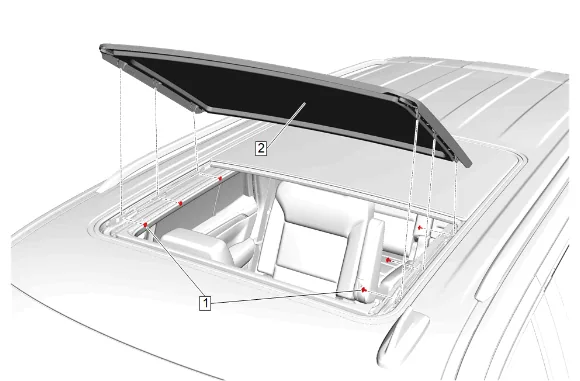 Sunroof Window Seal Replacement (Long Wheel Base) — figure 1