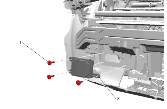 Forward Range Radar Bracket Replacement — figure 2
