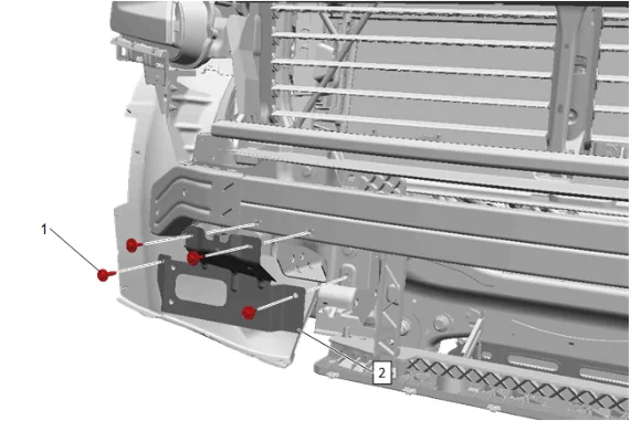 Forward Range Radar Bracket Replacement — figure 3