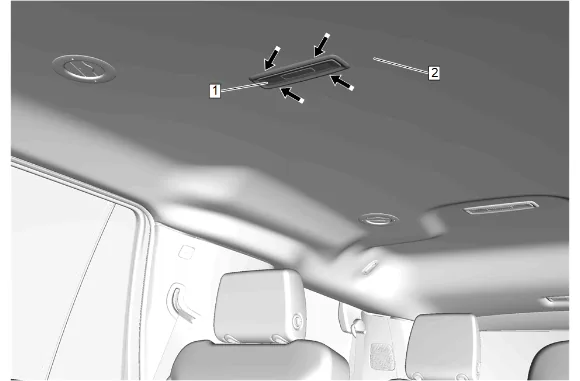 Front and Rear and 3rd Row Roof Rail Airbag Replacement - Left Side — figure 21