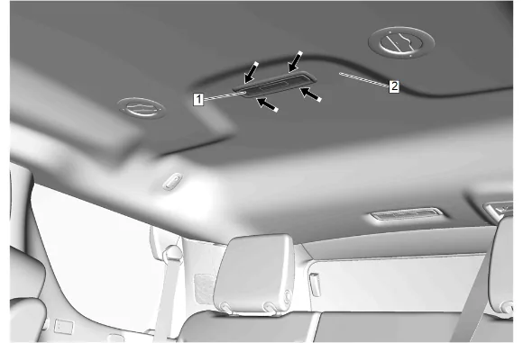 Front and Rear and 3rd Row Roof Rail Airbag Replacement - Right Side — figure 23