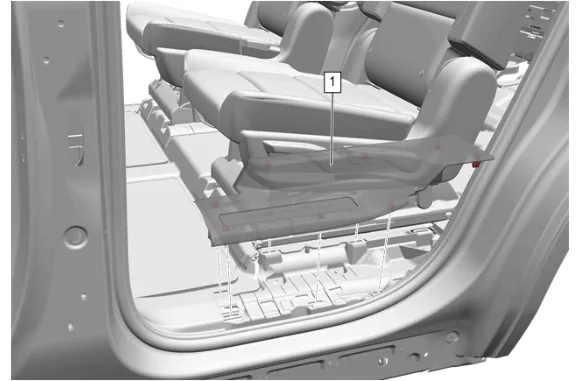 Front Seat Belt Anchor Plate Tensioner Replacement — figure 3