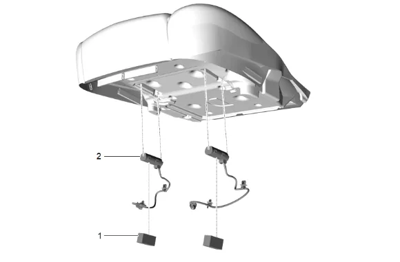 Front Seat Lane Departure Warning Actuator Replacement — figure 2