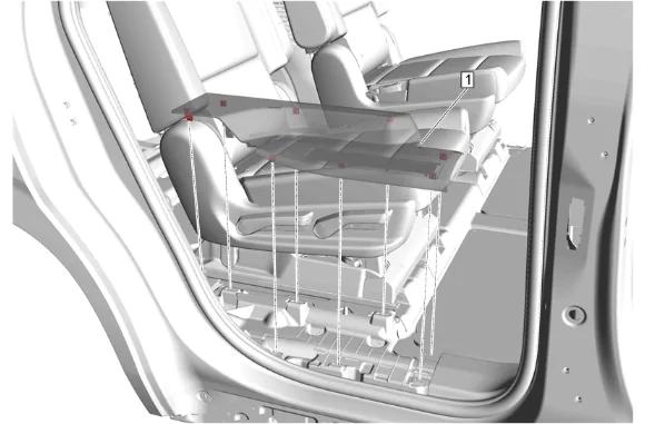 Parking Assist Control Module Replacement (without 9C1) — figure 2