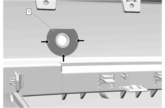 Rear Parking Assist Alarm Sensor Bracket Replacement — figure 4