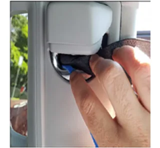 Seat Belt Retractor Guide Cleaning — figure 3