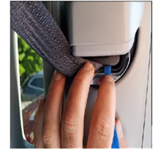Seat Belt Retractor Guide Cleaning — figure 4