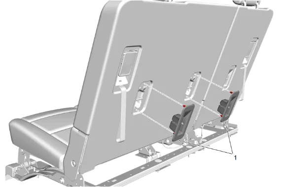 3rd Row Seat Back Cover and Pad Removal and Installation (60 Percent) — figure 2