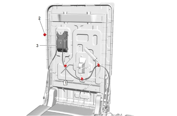3rd Row Seat Back Latch Release Handle Replacement (40 Percent) — figure 4