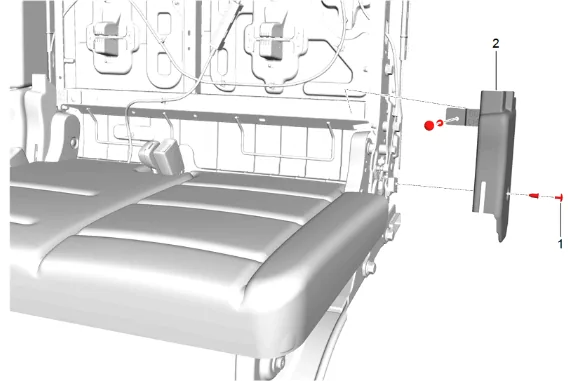 3rd Row Seat Cushion Frame Replacement (60 Percent) — figure 2