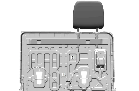 3rd Row Seat Head Restraint Guide Replacement — figure 3
