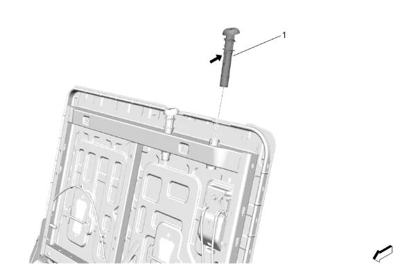 3rd Row Seat Head Restraint Guide Replacement — figure 5