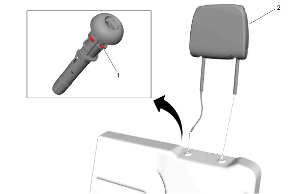 3rd Row Seat Head Restraint Replacement — figure 4