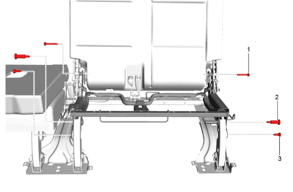 3rd Row Seat Riser Replacement (Power) — figure 21