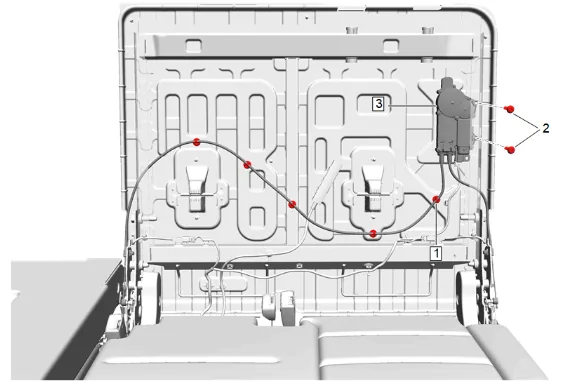 Folding 3rd Row Seat Back Actuator Replacement (60 Percent) — figure 4