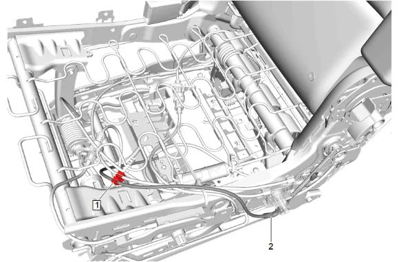 Folding Rear Seat Back Actuator Replacement (60 Percent) — figure 7