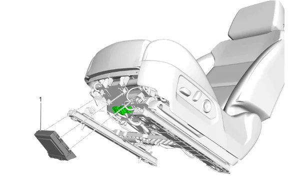 Front Seat Adjuster Memory Module Bracket Replacement — figure 2