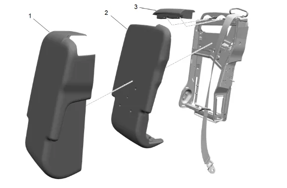 Front Seat Back Cover and Pad Replacement - Center — figure 11