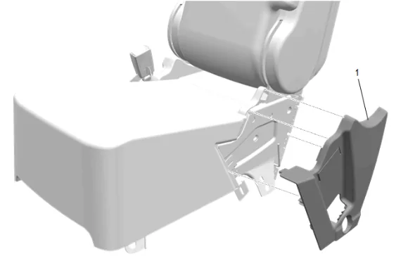 Front Seat Back Latch Replacement (Center Seat) — figure 4