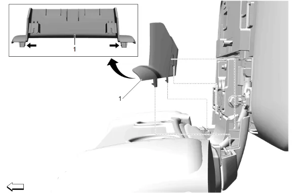 Front Seat Back Opening Bezel Replacement — figure 3
