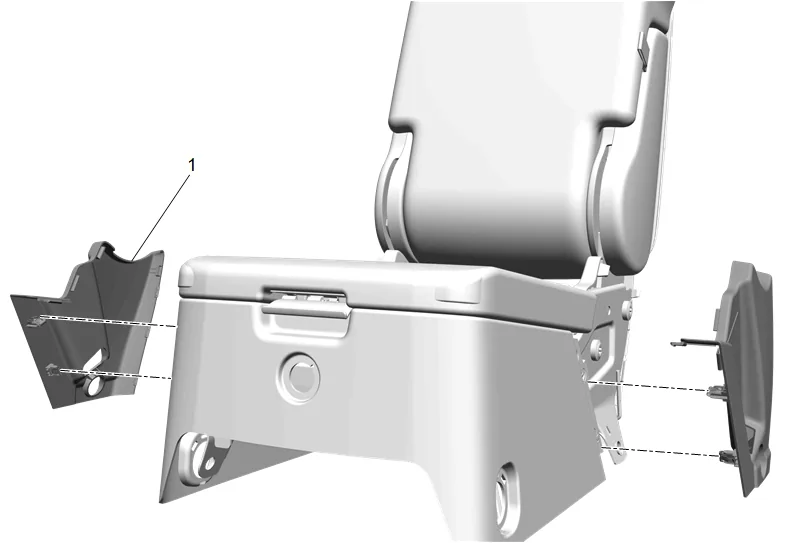 Front Seat Back Rear Center Cover Replacement — figure 4