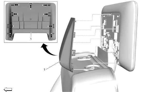 Front Seat Back Upper Cover Replacement - Lower — figure 2