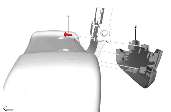 Front Seat Back Upper Cover Replacement - Lower — figure 4