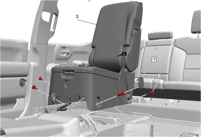 Front Seat Cushion Center Frame Replacement — figure 1