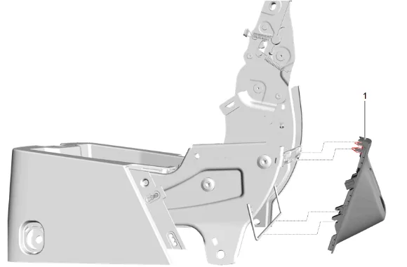 Front Seat Cushion Center Frame Replacement — figure 8