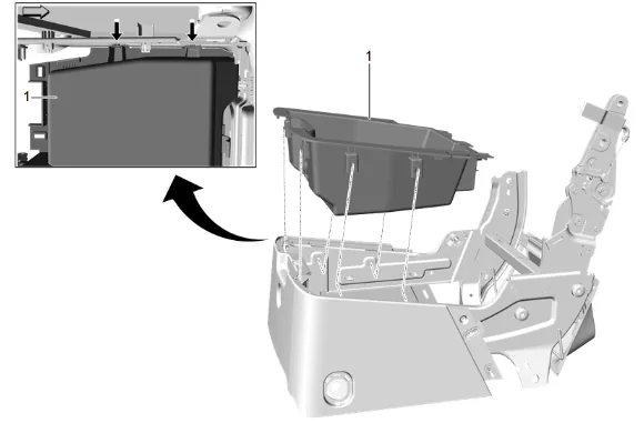 Front Seat Cushion Center Frame Replacement — figure 9