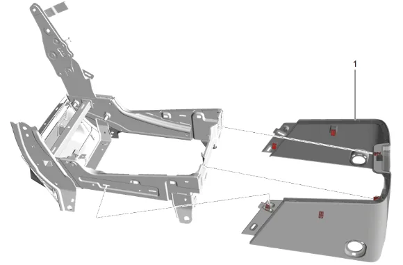 Front Seat Cushion Center Frame Replacement — figure 10