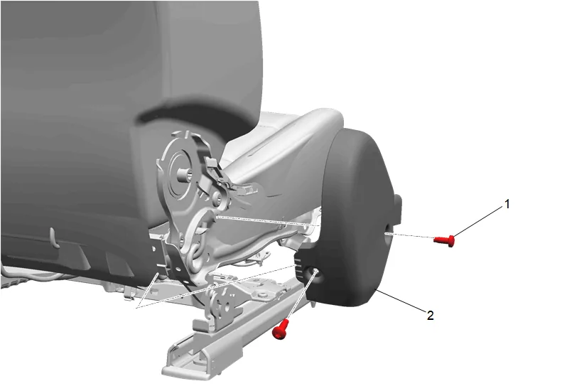 Front Seat Cushion Frame Replacement — figure 2